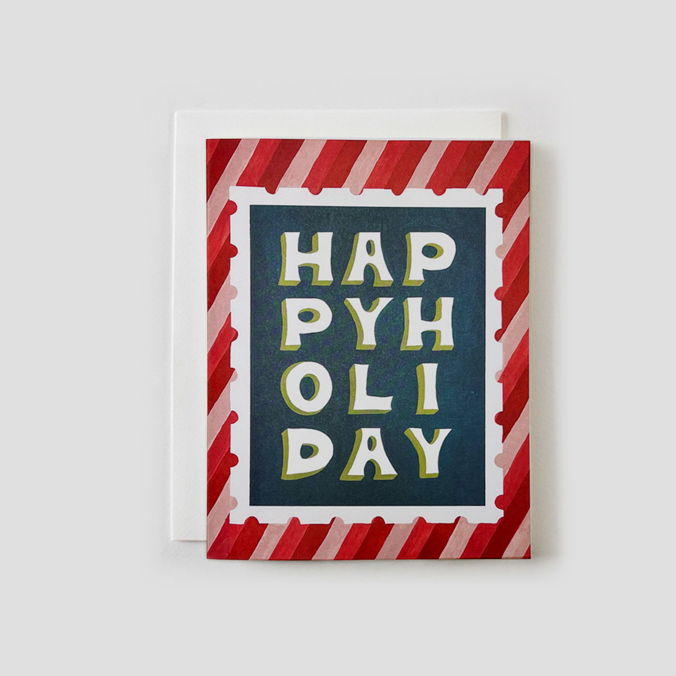 Postage Stamp Happy Holiday Greeting Card