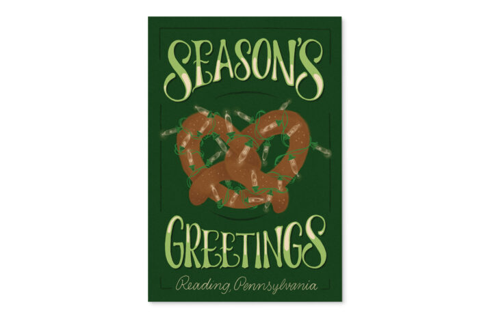 Season's Greetings Pretzel Postcard - Image 2