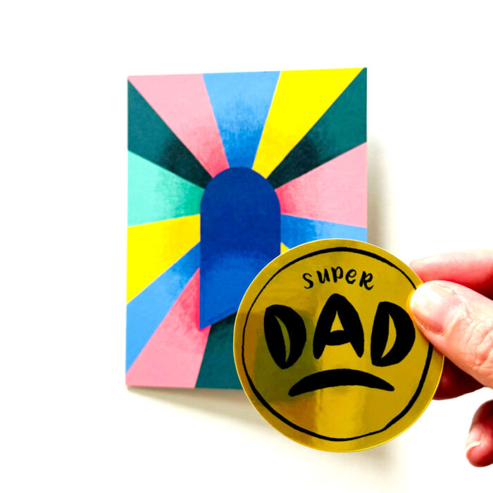 Super Dad Keepsake Sticker Greeting Card by Faye & Co