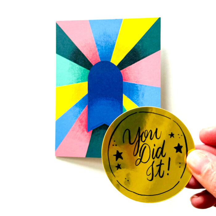 You Did It! Keepsake Sticker Greeting Card