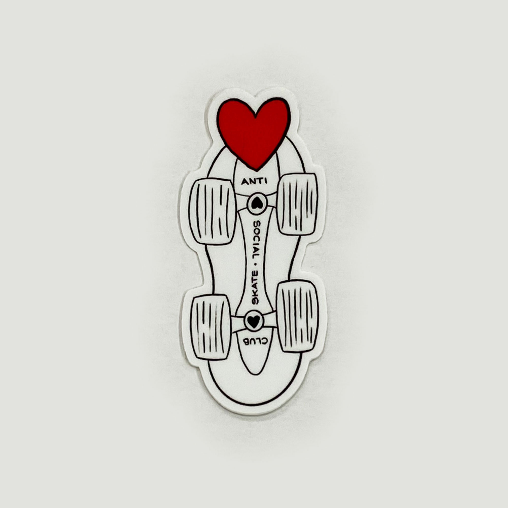 Roller Skate Red Heart Toe Stop Sticker by Faye & Co