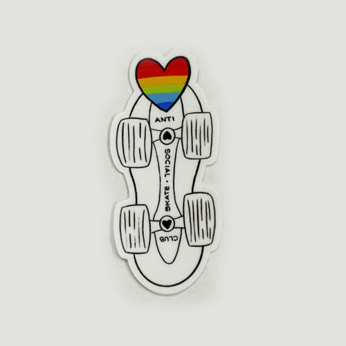 Roller Skate Rainbow Heart Toe Stop Sticker by Faye & Co