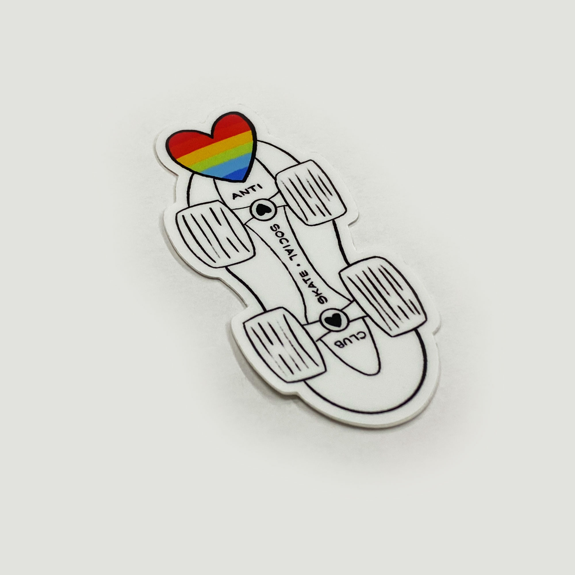 Roller Skate Rainbow Heart Toe Stop Sticker by Faye & Co