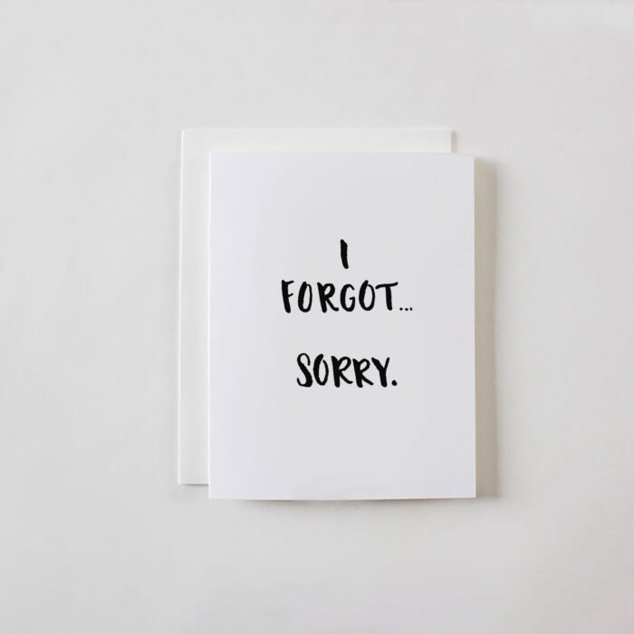 I Forgot… Sorry greeting card by Faye & Co.