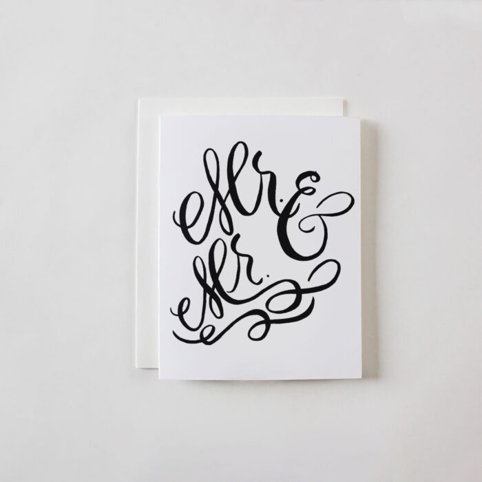 Mr. & Mr. greeting card by Faye & Co.