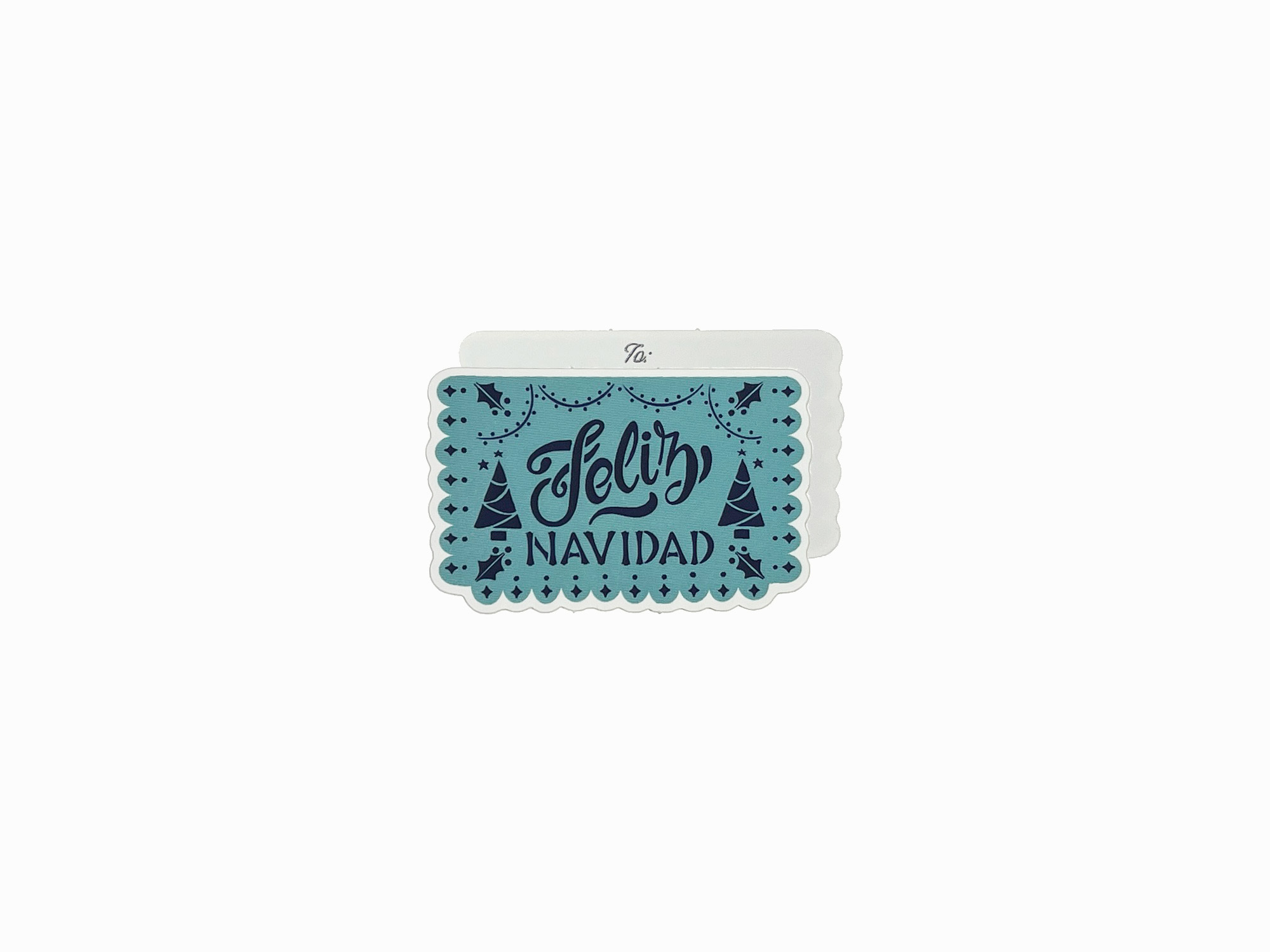 Feliz Navidad sticker gift tag from Faye & Co.