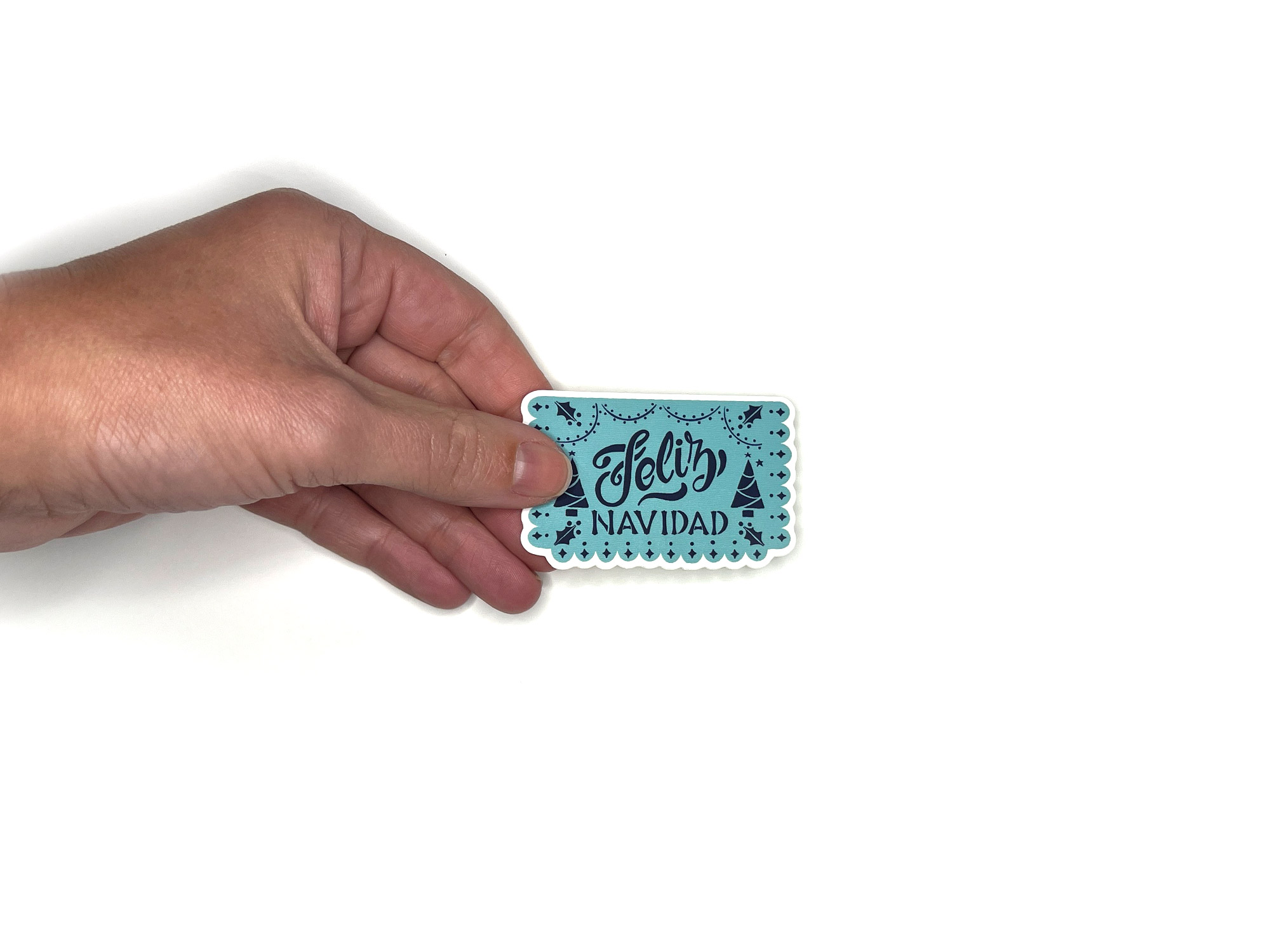Feliz Navidad sticker gift tag from Faye & Co.
