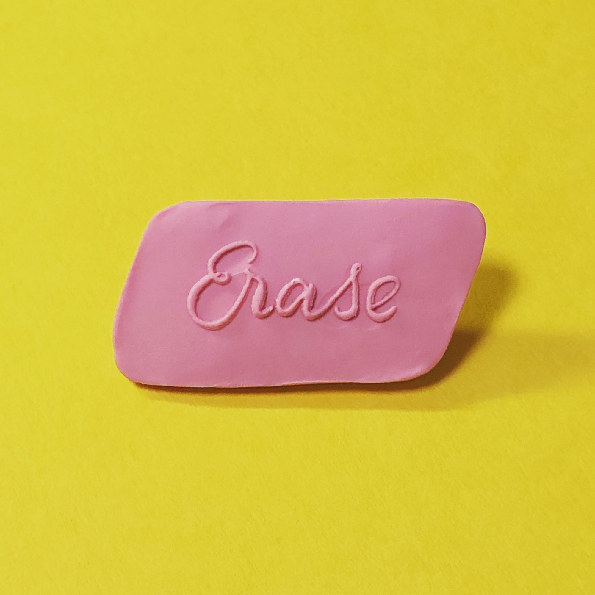Erase Pink Eraser Pin
