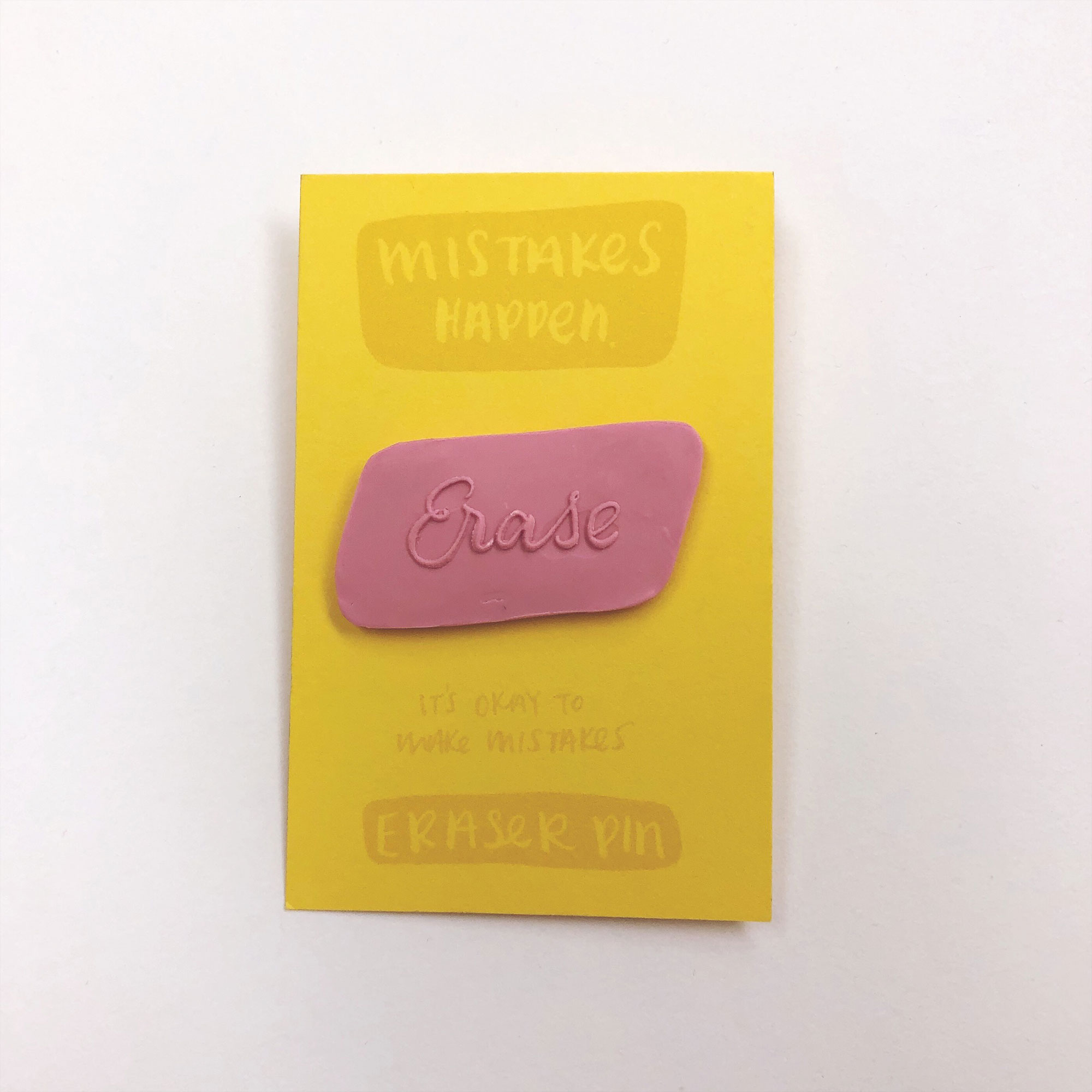 Erase Pink Eraser Pin