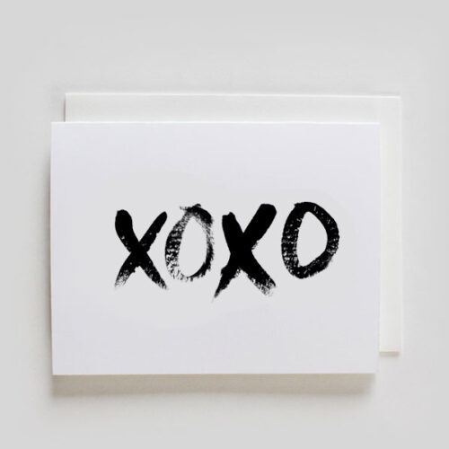 XOXO Hugs & Kisses greeting card by Faye & Co