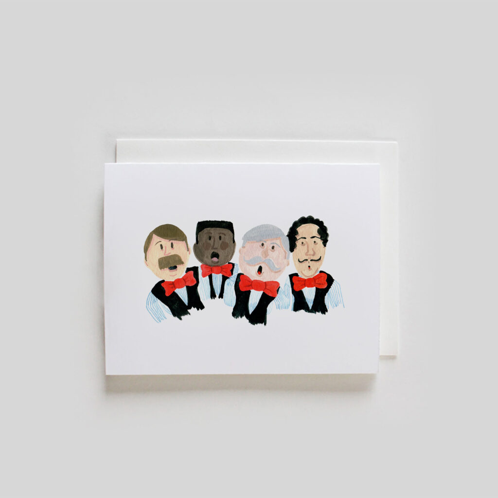 Barbershop Quartet greeting card
