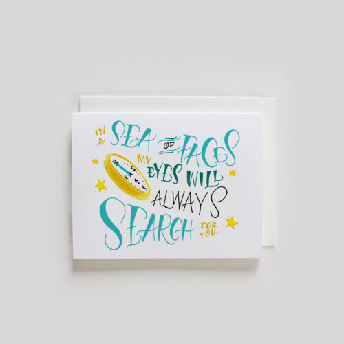 In a Sea of Faces greeting card