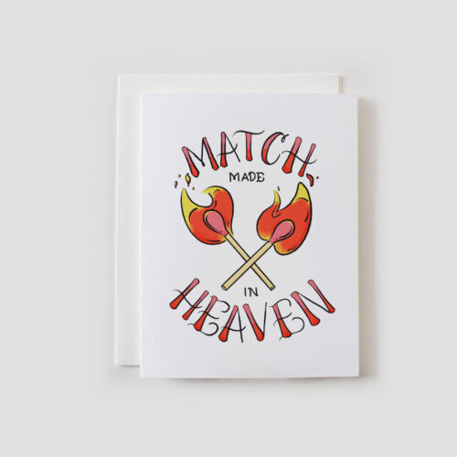 Match Made In Heaven greeting card by Faye & Co.