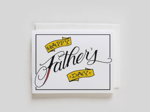 Happy Father's Day tattoo greeting card by Faye & Co.