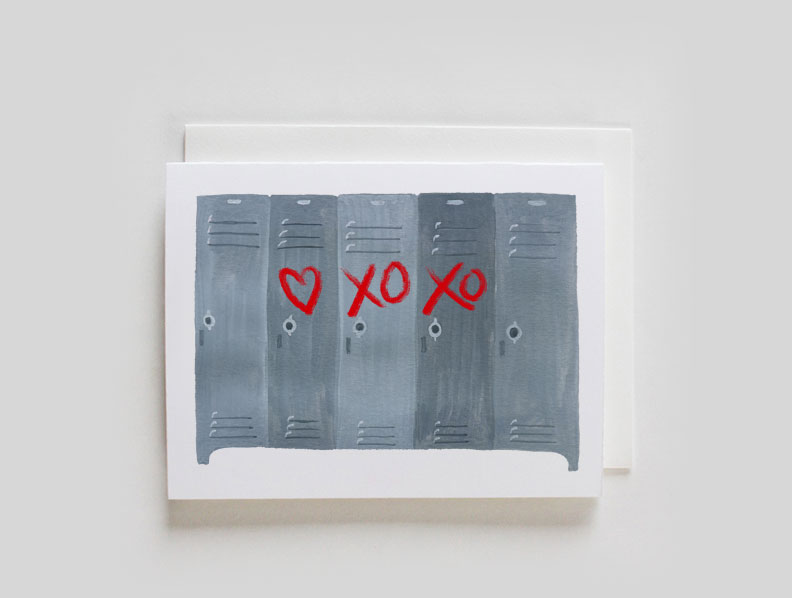 Lockers of Love greeting card by Faye & Co