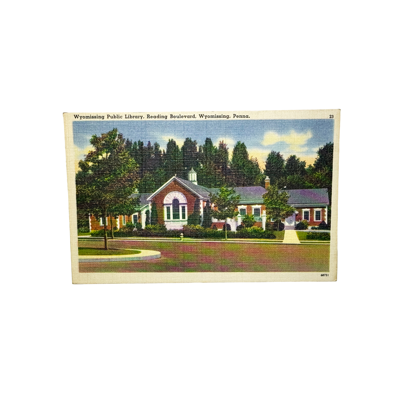 Vintage Postcard - Wyomissing Public Library